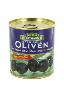 Španělské olivy černé bez pecky, sušené naložené