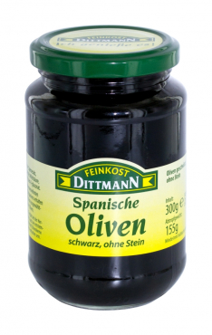 Španělské olivy černé bez pecky