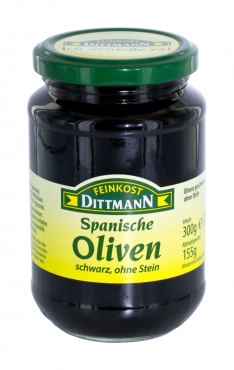 Španělské olivy černé bez pecky