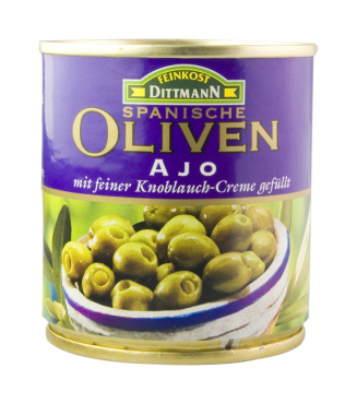 Španělské olivy s česnekovou pastou