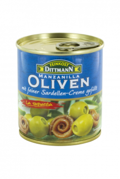 Zelené olivy se sardelovou pastou